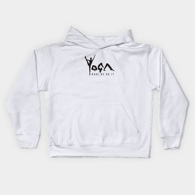 Yoga Made Me Do It - Lilac Kids Hoodie by VicEllisArt